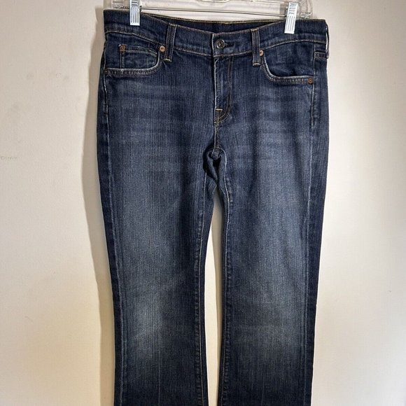 7 For All Mankind Jeans Women's 30 Blue Medium Wash Boot Cut Jeans - Picture 1 of 11
